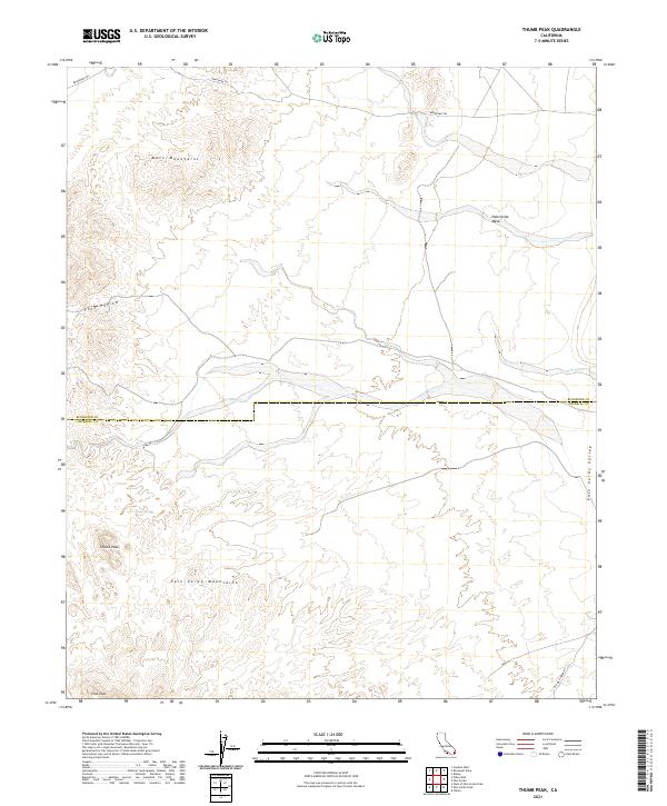 US Topo 7.5-minute map for Thumb Peak CA