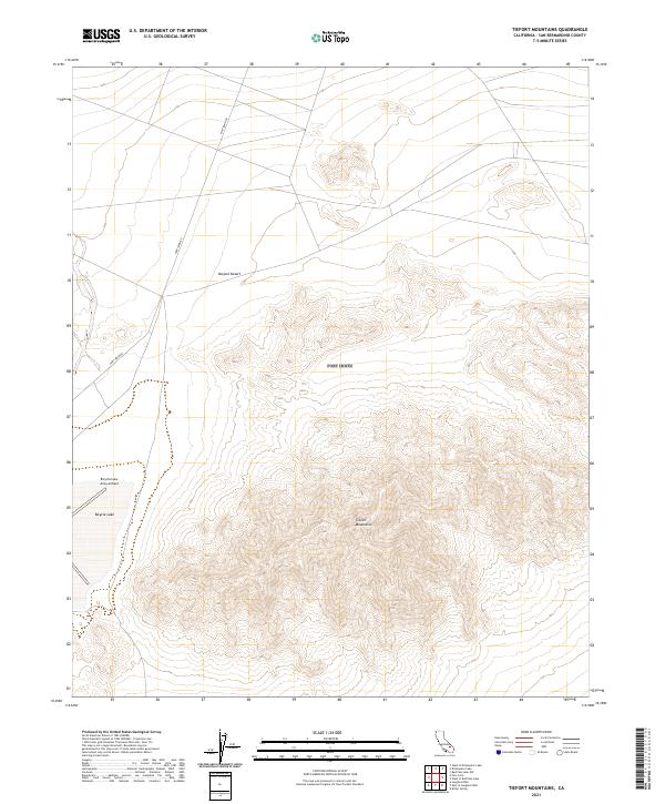 US Topo 7.5-minute map for Tiefort Mountains CA