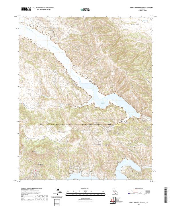 US Topo 7.5-minute map for Tierra Redonda Mountain CA