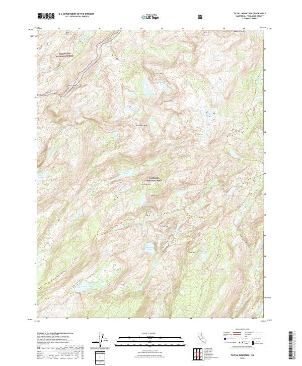 US Topo 7.5-minute map for Tiltill Mountain CA