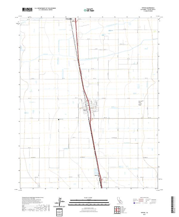 US Topo 7.5-minute map for Tipton CA