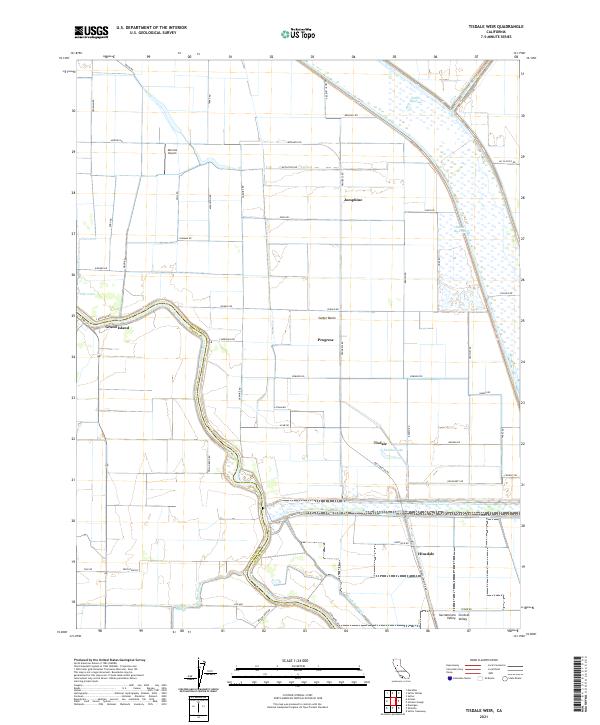 US Topo 7.5-minute map for Tisdale Weir CA