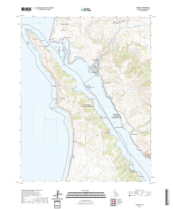 US Topo 7.5-minute map for Tomales CA