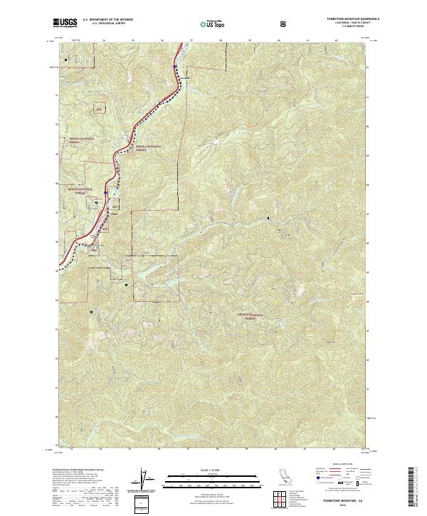 US Topo 7.5-minute map for Tombstone Mountain CA