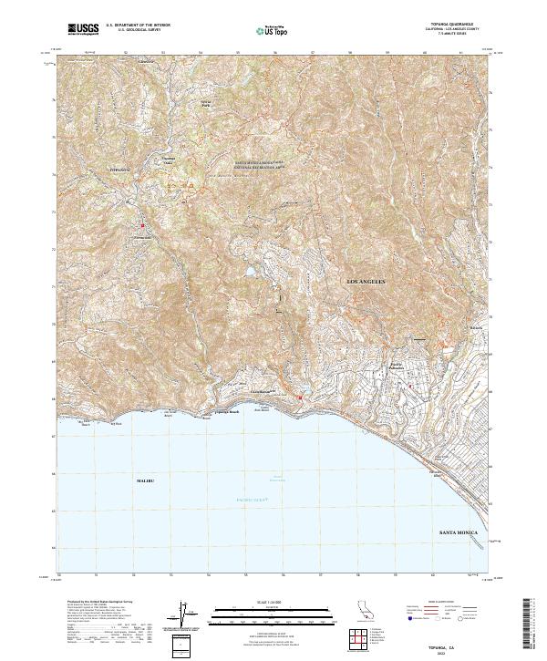 US Topo 7.5-minute map for Topanga CA