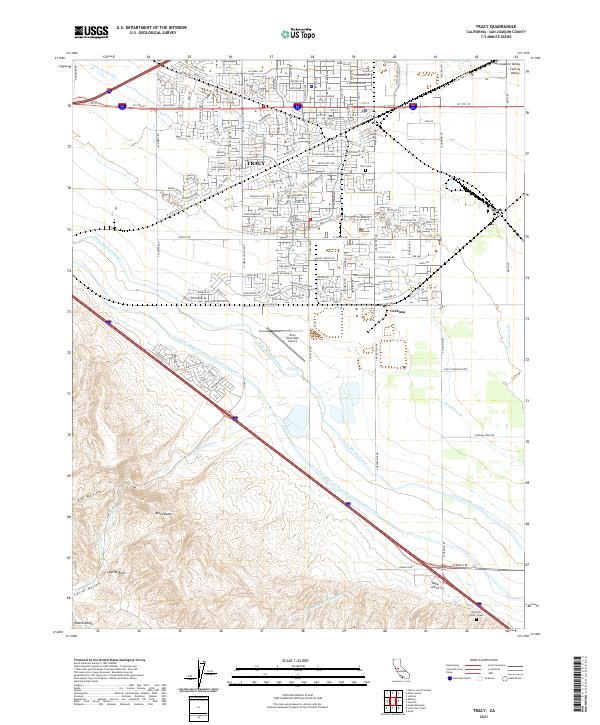 US Topo 7.5-minute map for Tracy CA