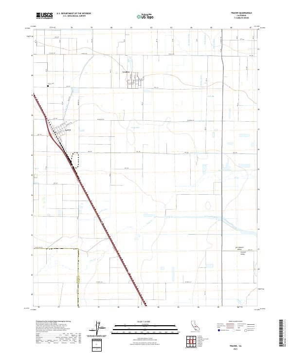 US Topo 7.5-minute map for Traver CA