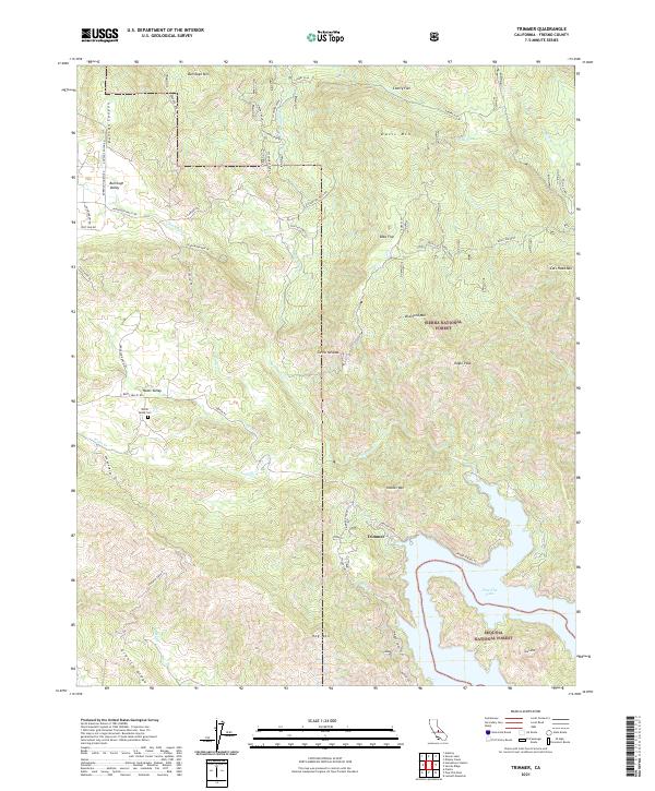US Topo 7.5-minute map for Trimmer CA