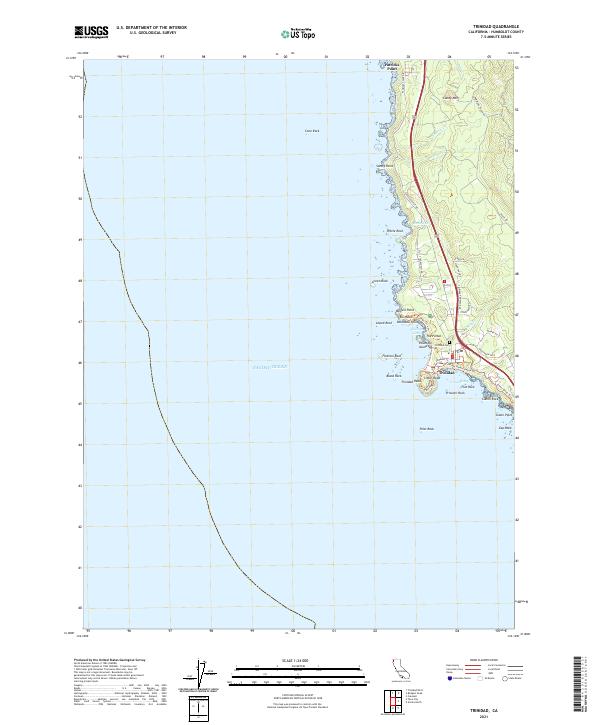US Topo 7.5-minute map for Trinidad CA
