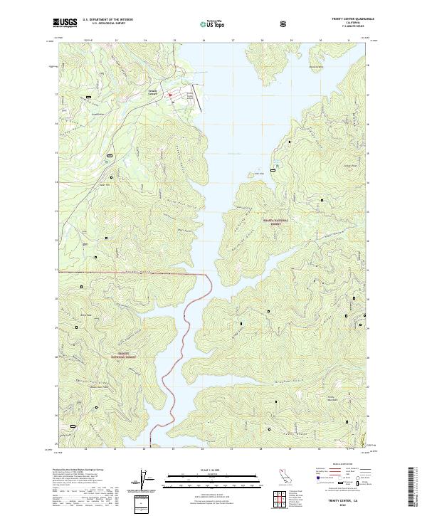 US Topo 7.5-minute map for Trinity Center CA