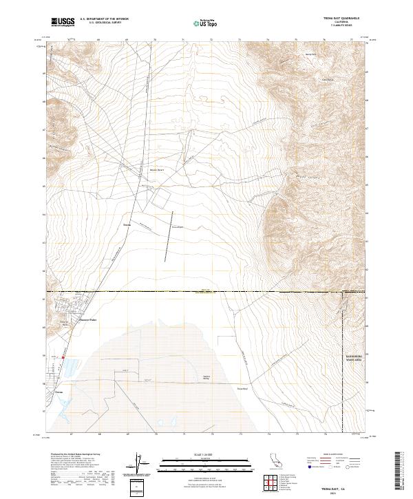 US Topo 7.5-minute map for Trona East CA