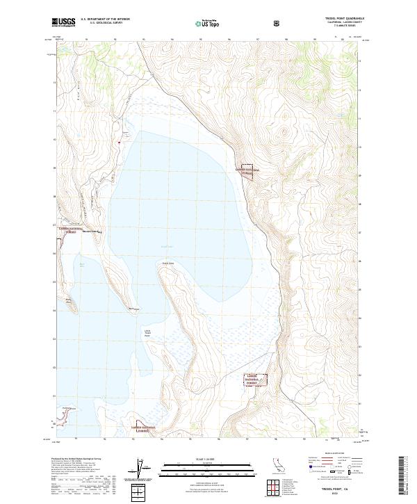 US Topo 7.5-minute map for Troxel Point CA