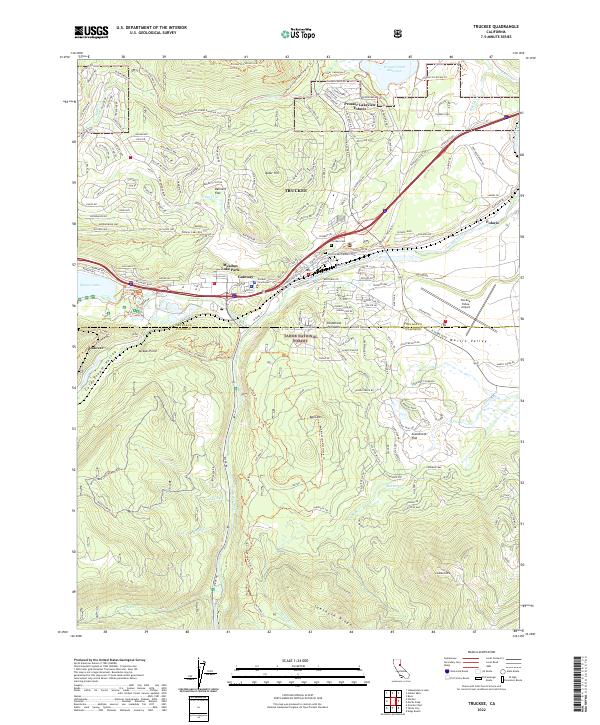 US Topo 7.5-minute map for Truckee CA