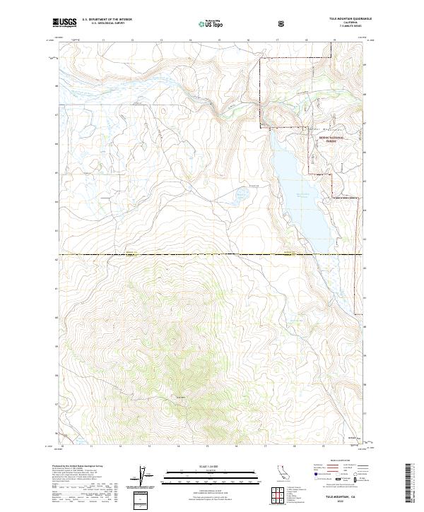 US Topo 7.5-minute map for Tule Mountain CA