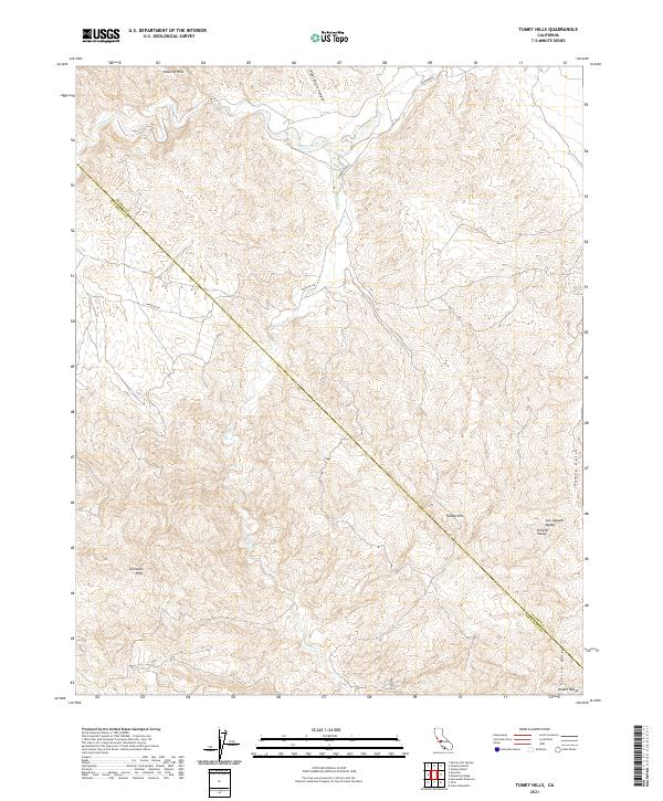 US Topo 7.5-minute map for Tumey Hills CA