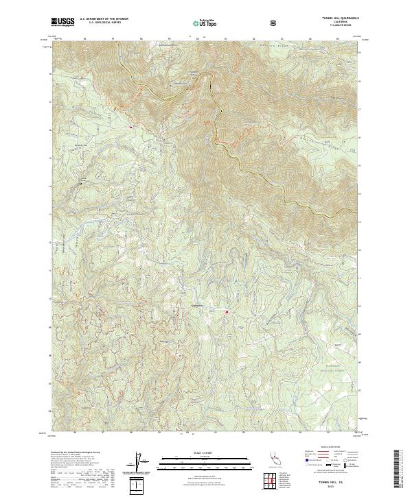 US Topo 7.5-minute map for Tunnel Hill CA