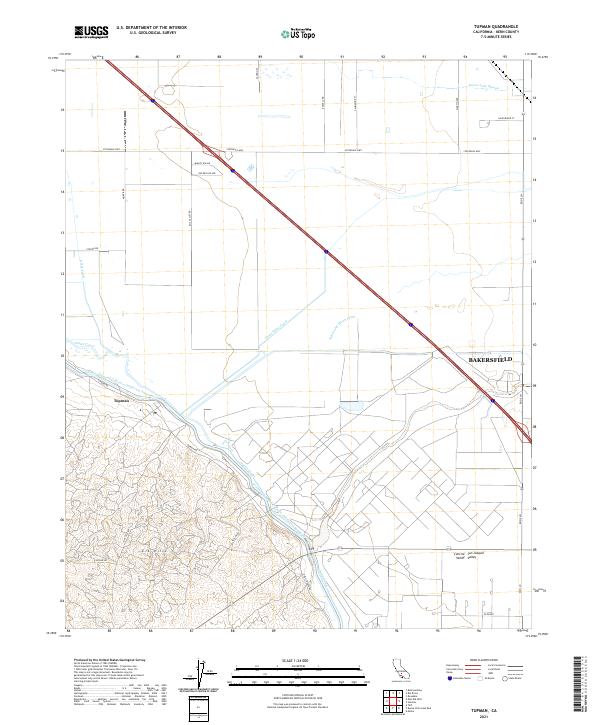 US Topo 7.5-minute map for Tupman CA