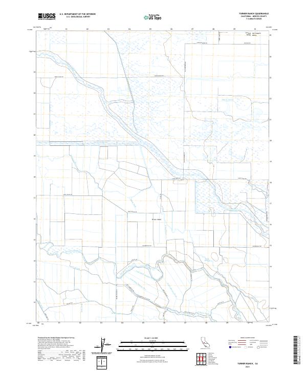 US Topo 7.5-minute map for Turner Ranch CA