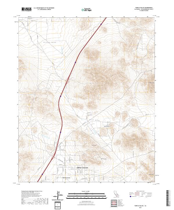 US Topo 7.5-minute map for Turtle Valley CA