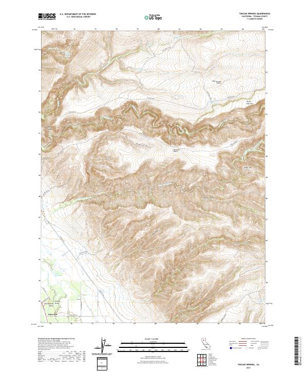 US Topo 7.5-minute map for Tuscan Springs CA