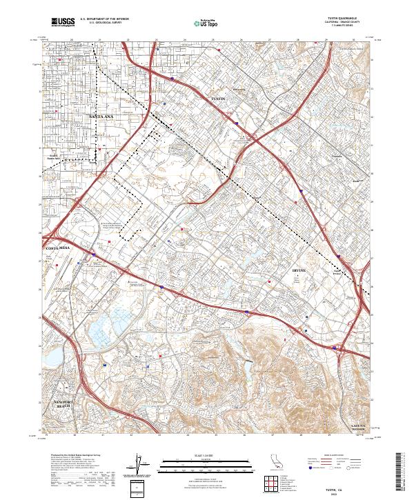US Topo 7.5-minute map for Tustin CA