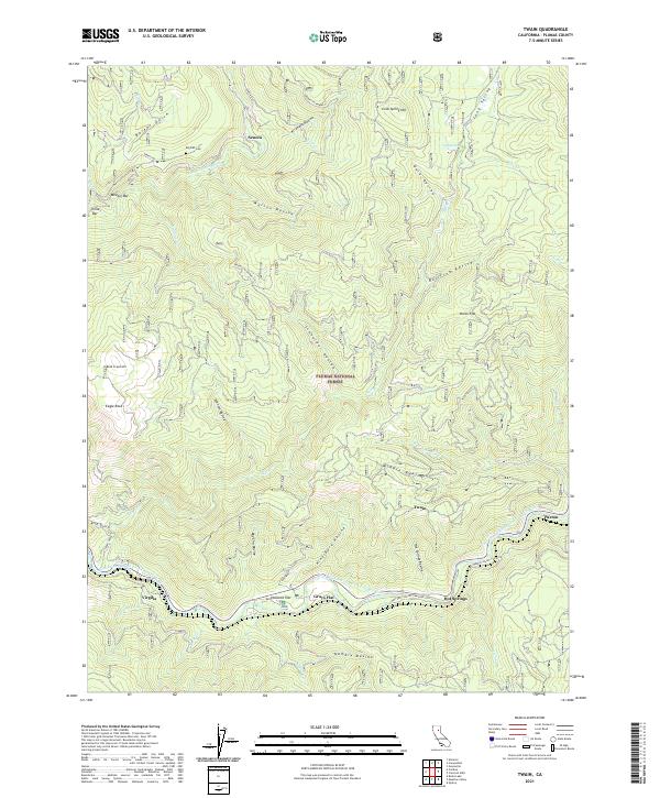 US Topo 7.5-minute map for Twain CA