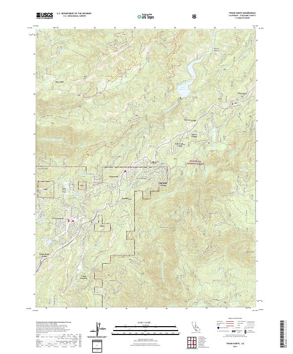 US Topo 7.5-minute map for Twain Harte CA