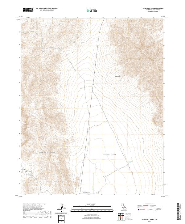 US Topo 7.5-minute map for Twelvemile Spring CA