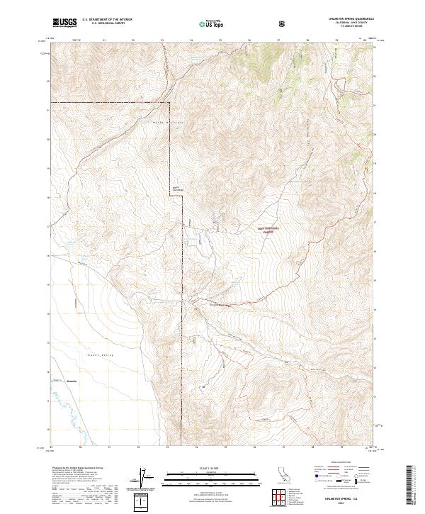 US Topo 7.5-minute map for Uhlmeyer Spring CA