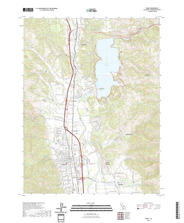 US Topo 7.5-minute map for Ukiah CA
