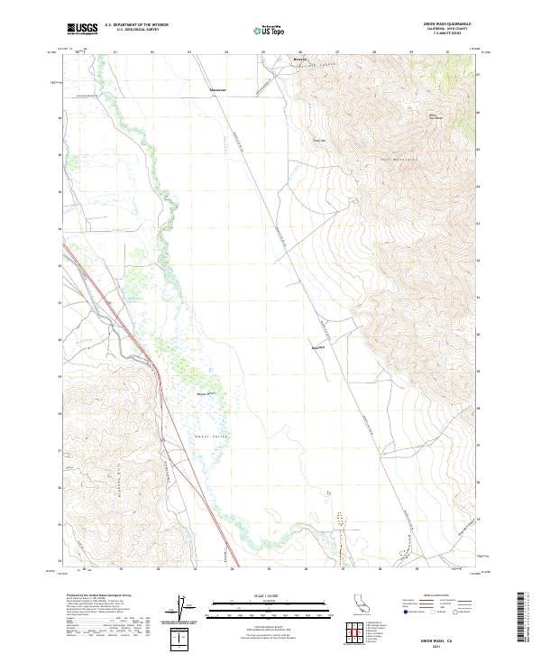US Topo 7.5-minute map for Union Wash CA