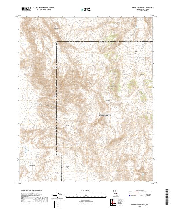 US Topo 7.5-minute map for Upper Centennial Flat CA