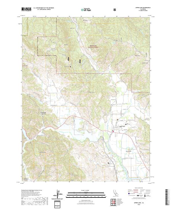 US Topo 7.5-minute map for Upper Lake CA