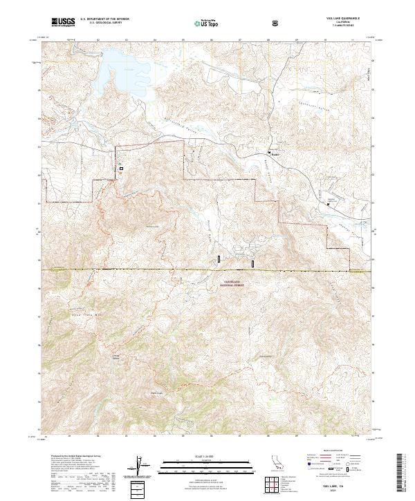 US Topo 7.5-minute map for Vail Lake CA