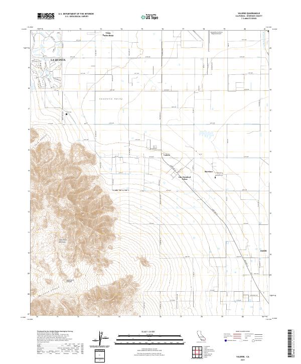 US Topo 7.5-minute map for Valerie CA
