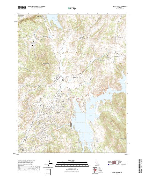 US Topo 7.5-minute map for Valley Springs CA