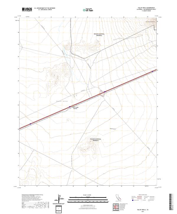 US Topo 7.5-minute map for Valley Wells CA