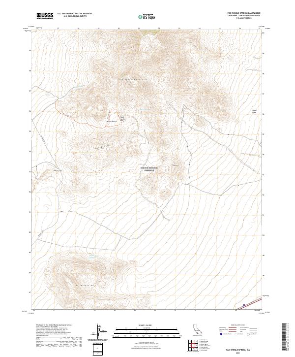 US Topo 7.5-minute map for Van Winkle Spring CA