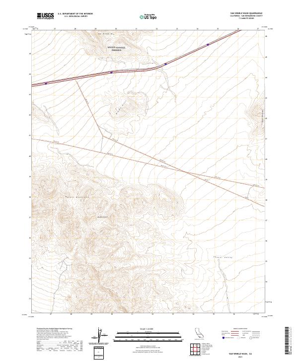 US Topo 7.5-minute map for Van Winkle Wash CA