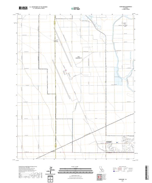 US Topo 7.5-minute map for Vanguard CA