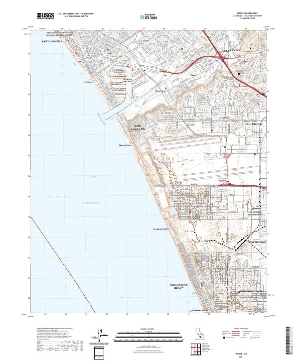 US Topo 7.5-minute map for Venice CA