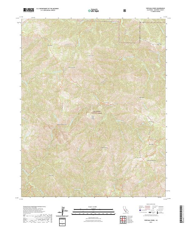 US Topo 7.5-minute map for Ventana Cones CA