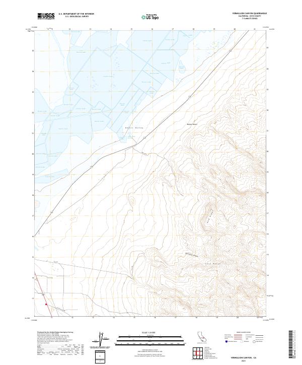 US Topo 7.5-minute map for Vermillion Canyon CA