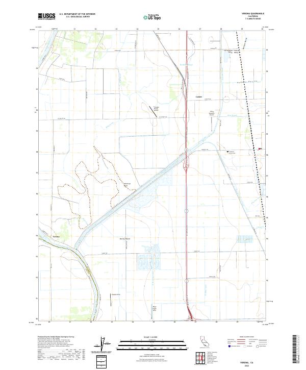 US Topo 7.5-minute map for Verona CA