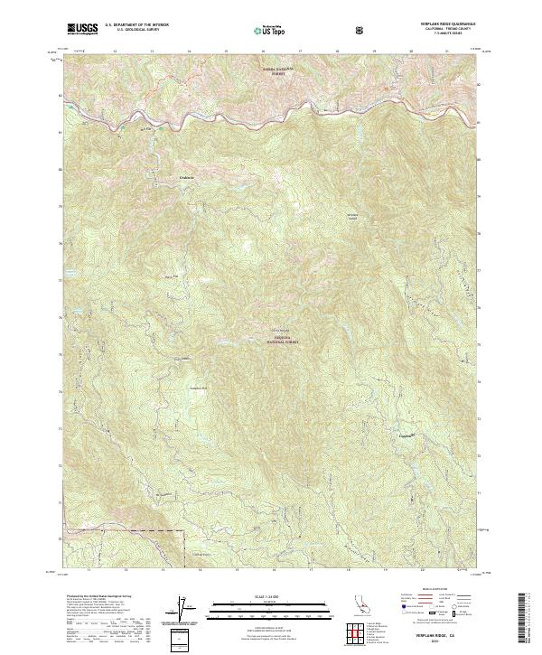US Topo 7.5-minute map for Verplank Ridge CA