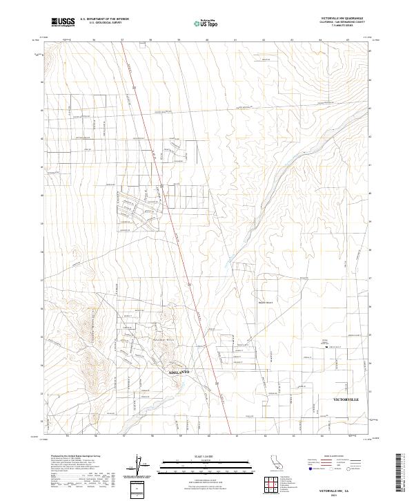 US Topo 7.5-minute map for Victorville NW CA