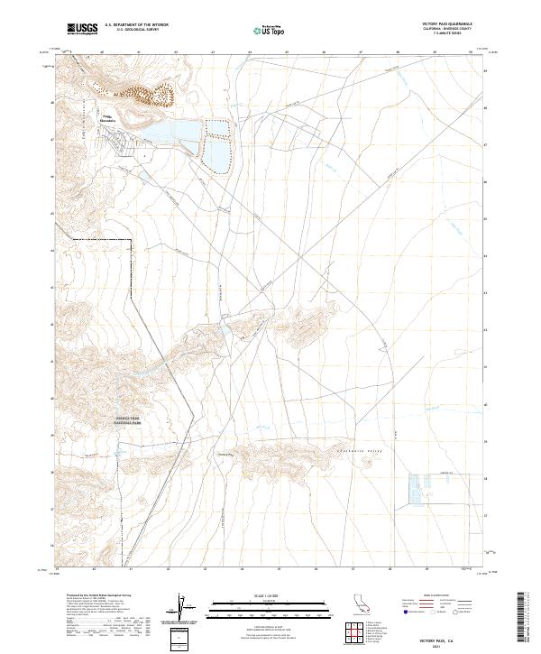 US Topo 7.5-minute map for Victory Pass CA