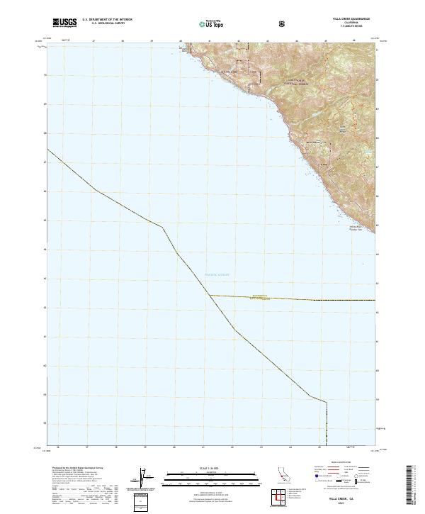 US Topo 7.5-minute map for Villa Creek CA