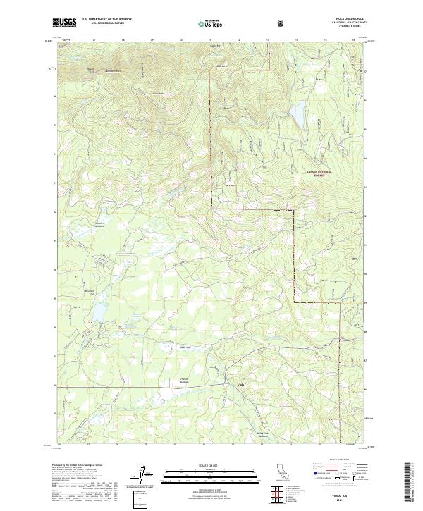 US Topo 7.5-minute map for Viola CA