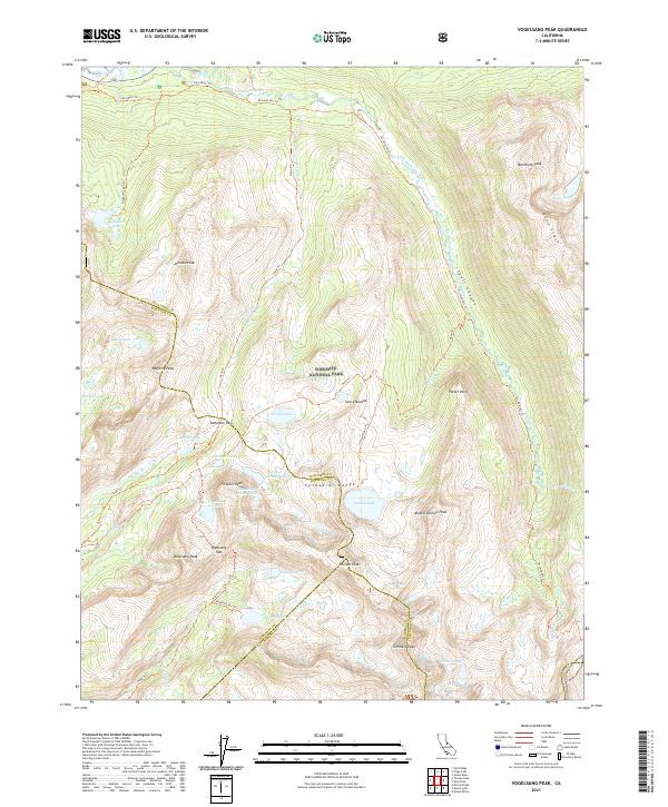 US Topo 7.5-minute map for Vogelsang Peak CA
